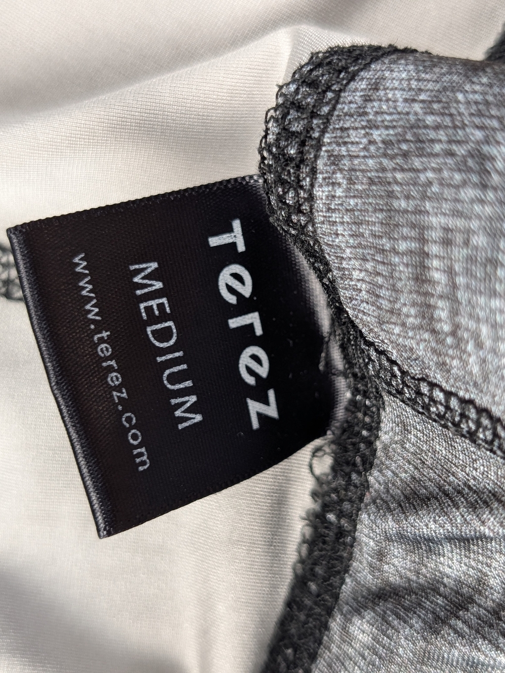Terez Grey Heathered varsity Legging‎ Women's M Mesh - Picture 3 of 6